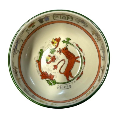 Lot 231 - A Porsgrund Norge wedding procession bowl.