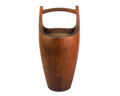 Lot 245 - Jens Quistgaard for Dansk Designs, a teak 'Congo' ice bucket and cover.