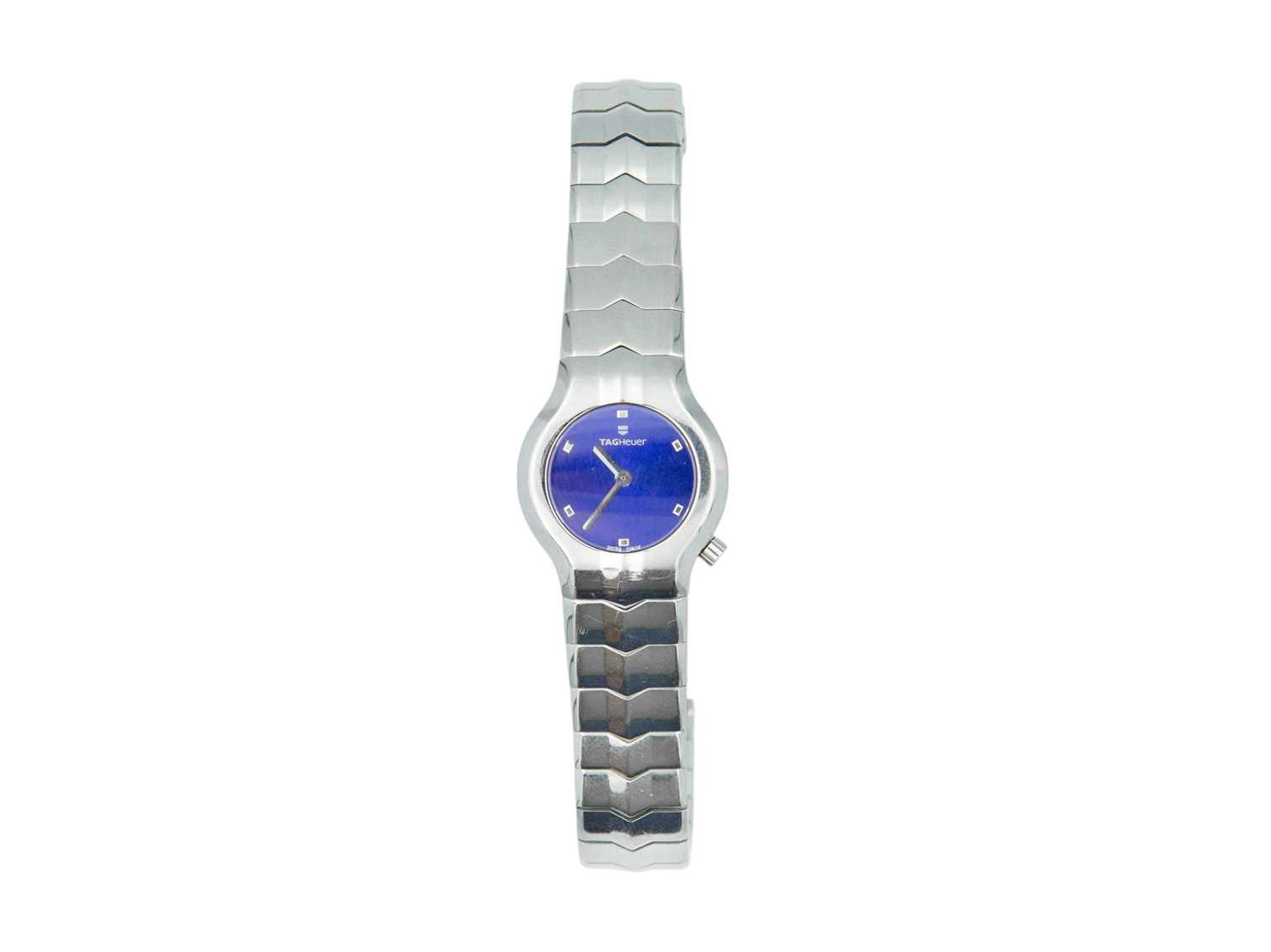 Lot 1054 - TAG HEUER - An Alter Ego stainless steel lady's quartz wristwatch.