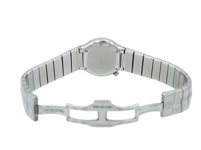 Lot 1054 - TAG HEUER - An Alter Ego stainless steel lady's quartz wristwatch.