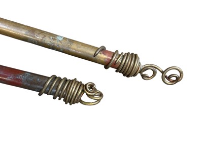 Lot 323 - Tracey Adam Metalworks, Two bespoke curtain poles.