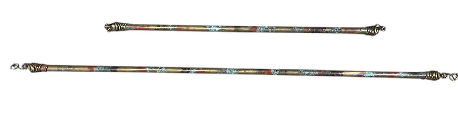 Lot 323 - Tracey Adam Metalworks, Two bespoke curtain poles.