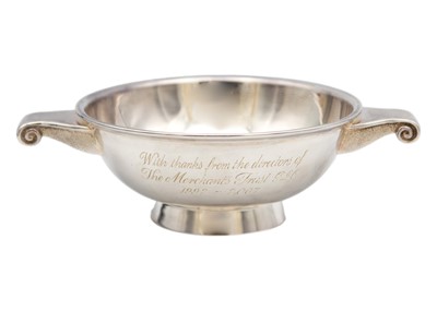 Lot 208 - A Scottish silver quaich by Hamilton & Inches.