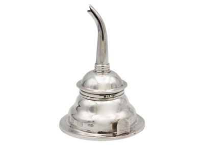 Lot 210 - A silver wine funnel by Rodney Clive Pettit.