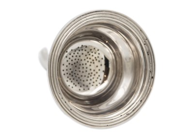 Lot 210 - A silver wine funnel by Rodney Clive Pettit.