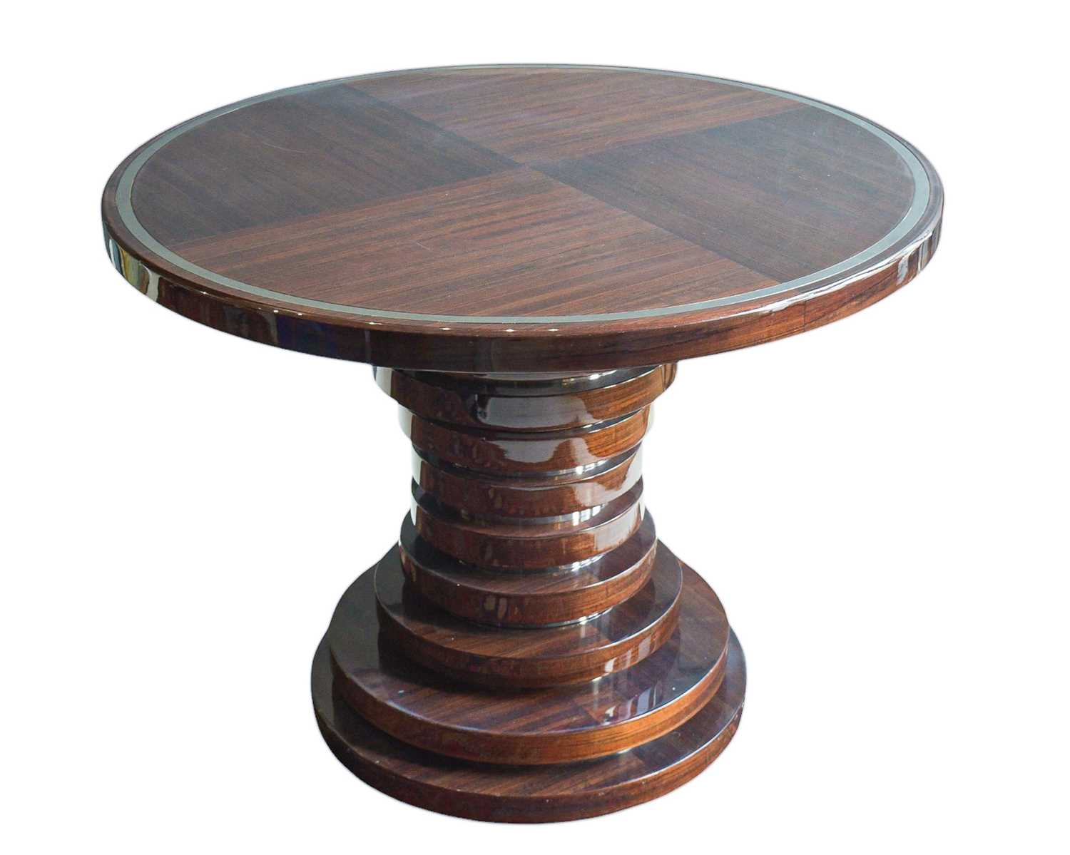 Lot 399 - Superyacht furnishings, a contemporary circular dining table.