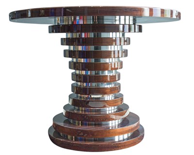 Lot 399 - Superyacht furnishings, a contemporary circular dining table.