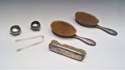 Lot 2024 - Three silver mounted brushes, a William Comyns...