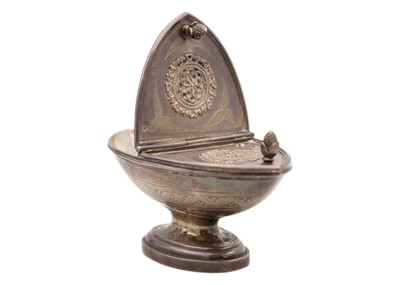 Lot 197 - A nineteenth-century French silver incense boat.