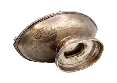 Lot 197 - A nineteenth-century French silver incense boat.