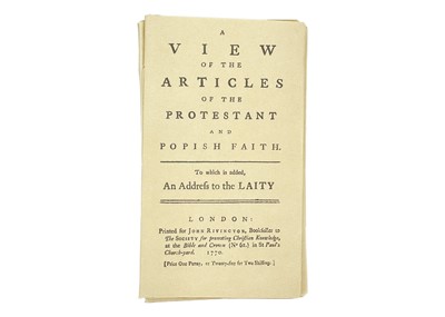 Lot 147 - A collection of 26 original 18th century religious and moral tracts