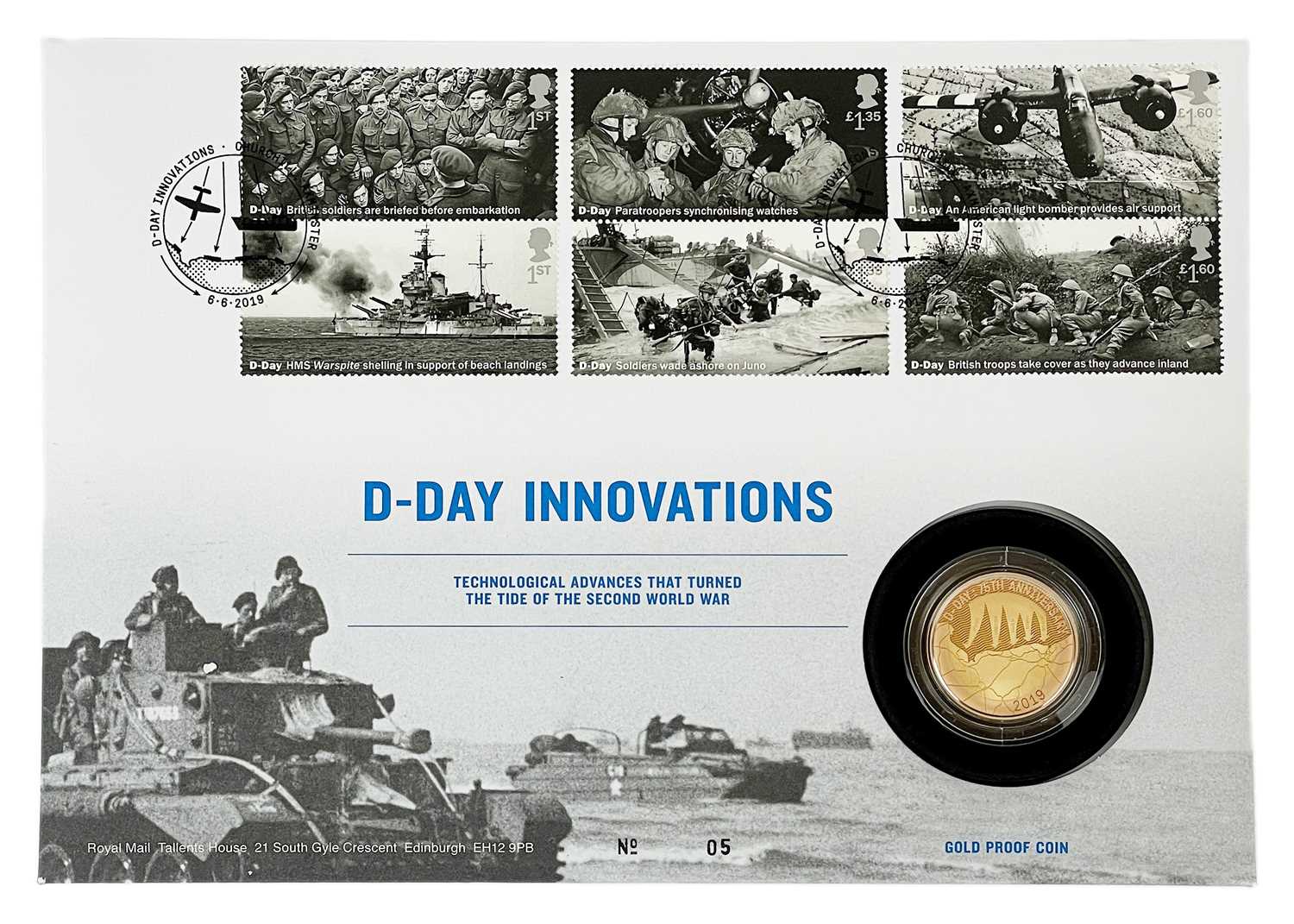 Lot 6 - A D-Day Innovations £2 gold proof First Day Cover.