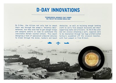 Lot 6 - A D-Day Innovations £2 gold proof First Day Cover.