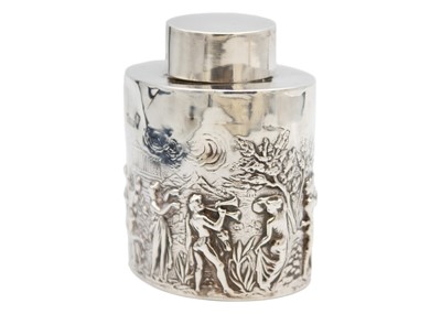 Lot 200 - A Victorian silver tea caddy by George Nathan & Ridley Hayes.