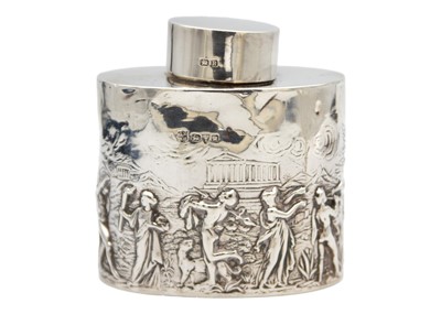 Lot 200 - A Victorian silver tea caddy by George Nathan & Ridley Hayes.