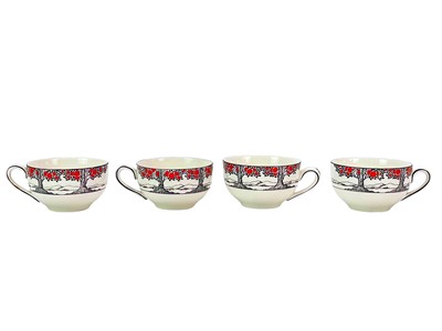 Lot 222 - A selection of Crown Ducal Ware in the Orange Tree pattern.