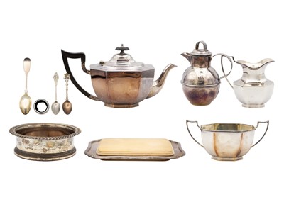 Lot 233 - An assortment of silver-plated items.