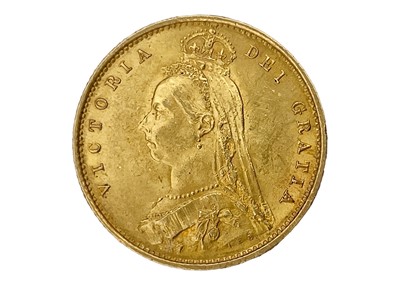 Lot 11 - A Victoria 1887 jubilee head half sovereign gold coin.