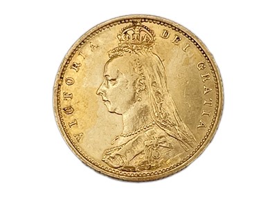 Lot 47 - A Victoria 1891 jubilee head half sovereign gold coin.