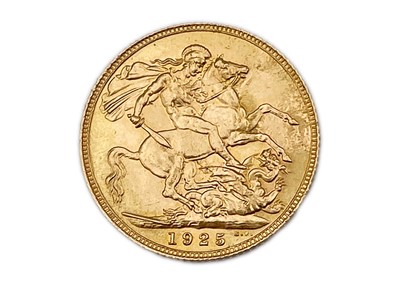 Lot 48 - A George V 1925 full sovereign gold coin.