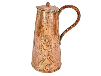 Lot 126 - A J&F Pool, Hayle copper conical hot water jug.