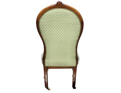 Lot 497 - A Victorian rosewood framed nursing chair.