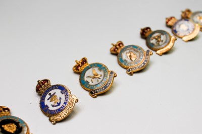 Lot 202 - Enamel RAF squadron pin badges: A collection...