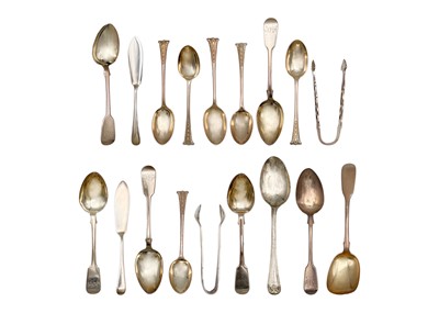 Lot 299 - A selection of hallmarked silver flatware.