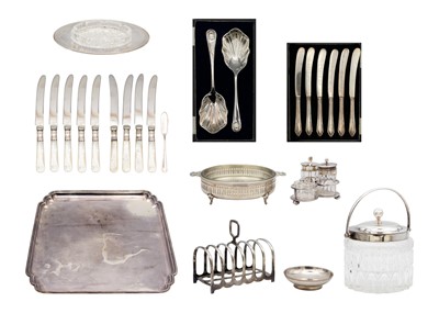 Lot 232 - A selection of silver-plated wares.