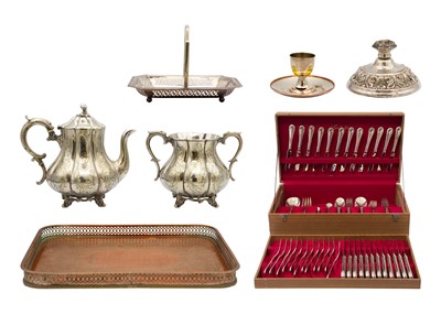 Lot 231 - A selection of silver-plated wares.