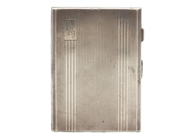 Lot 256 - A George VI silver cigarette case.