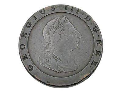 Lot 31 - A George III 1797 'cartwheel' twopence coin.