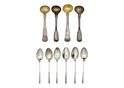 Lot 221 - A selection of silver hallmarked spoons.