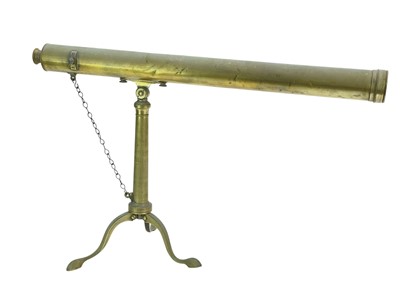 Lot 155 - A 19th century brass 2" refracting telescope.