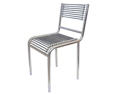 Lot 271 - A chrome and sprung Sandows chair.