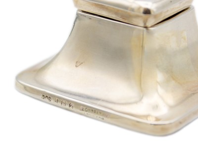 Lot 301 - A silver inkwell by Napper & Davenport.