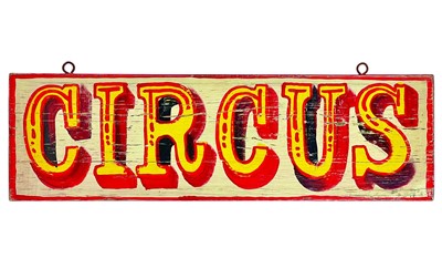 Lot 129 - A handpainted 'Circus' sign.