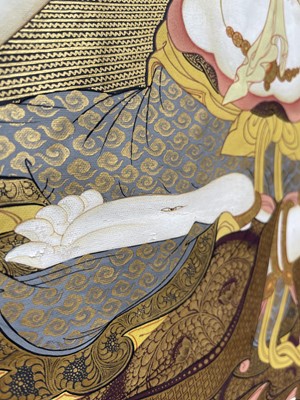 Lot 551 - A Tibetan Thangka depicting White Tara.