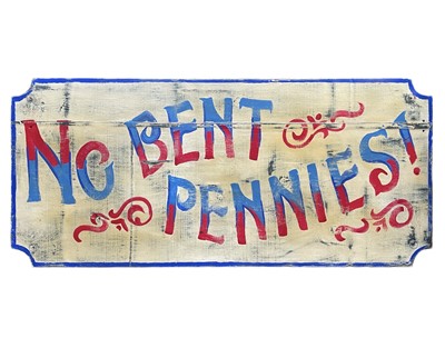 Lot 133 - Handpainted fairground sign.