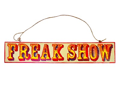 Lot 130 - A handpainted 'Freak Show' sign.