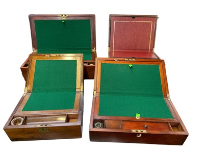 Lot 3 - A Victorian mahogany writing box.