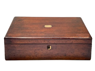 Lot 3 - A Victorian mahogany writing box.