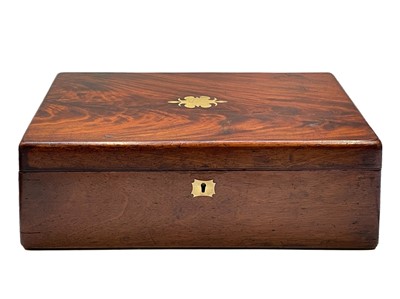 Lot 3 - A Victorian mahogany writing box.