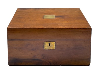 Lot 3 - A Victorian mahogany writing box.