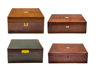 Lot 3 - A Victorian mahogany writing box.