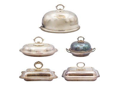 Lot 306 - A selection of four silver-plated tureens.