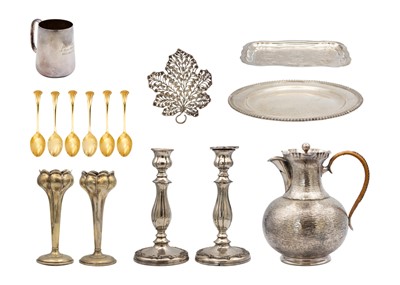 Lot 307 - A selection of silver plate items.