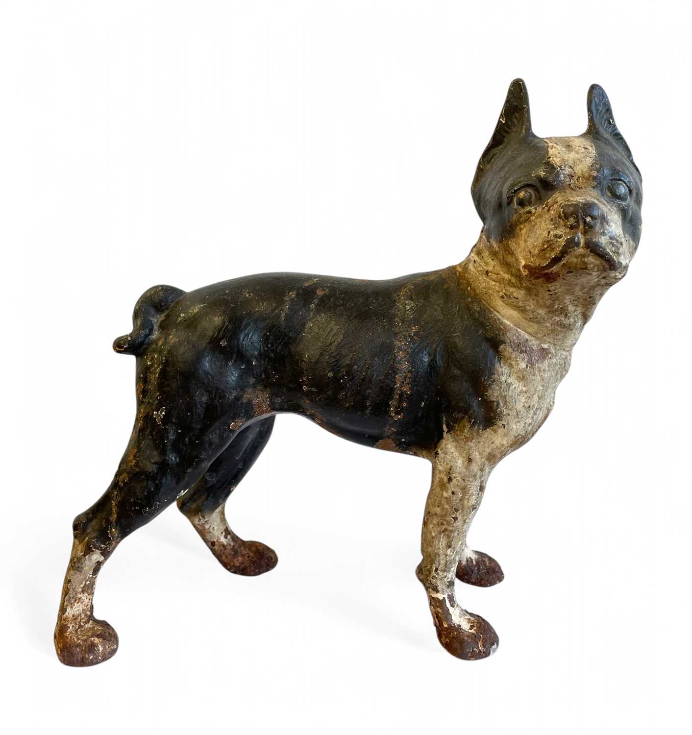 Lot 2 - An American cast iron Boston Terrier doorstop.