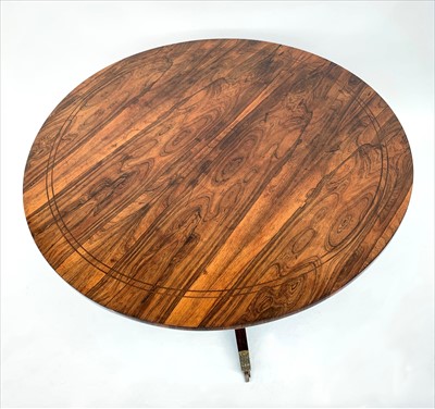 Lot 3466 - An elegant rosewood and mahogany tilt top...