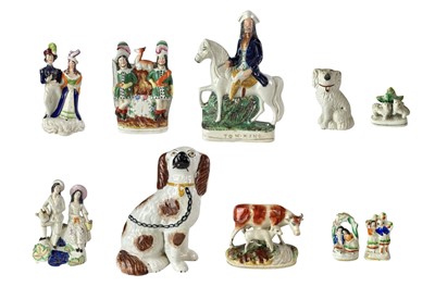 Lot 197 - Various Staffordshire figures.